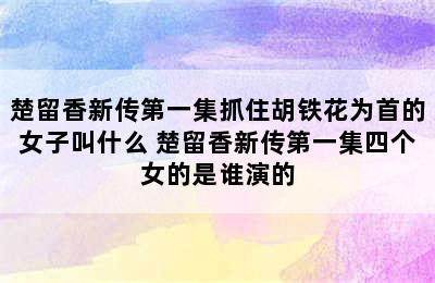 楚留香新传第一集抓住胡铁花为首的女子叫什么 楚留香新传第一集四个女的是谁演的